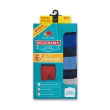 Fruit of the Loom  Boys' Boxer Brief 6-pack " Breathable Cotton Mesh  Cooling "