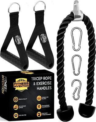 Tricep Rope Cable Attachment, 35  Rope Pull Down Attachment, Gym Rope Pull Down