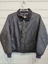 Vtg Walls Blizzard Pruf Black Puffer Work Farm Chore Field Coat Jacket Mens L