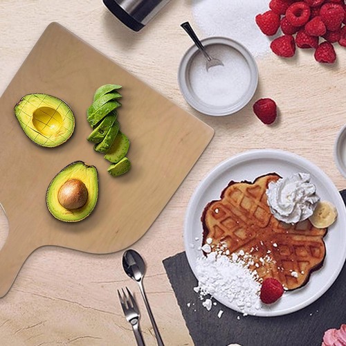 UK NEW Pizza Peel 16 Inch Restaurant-Grade Wooden Pizza Cutting Board HOT - Picture 10 of 10