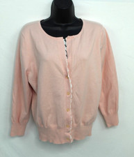 Cable  Gauge Sweater Womens XL Pink Cardigan