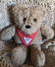 Oshkosh B'gosh Plush Brown Bear with Oshkosh Red Kerchief around Neck 12"