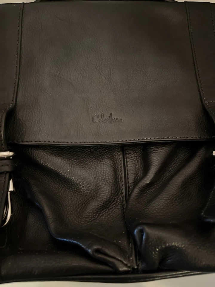 Cole Haan Cuero Negro Mensajero Laptop Maletín Correa para el Hombro Academia Foto 4 de 4