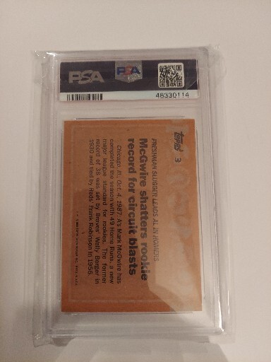 専用☆当時物USAヴィンテージカード フラワー他⑤＆アニマル⑩＆アールデコ①② 1988 Topps Mark McGwire (WHITE TRIANGLE BY LF FOOT #3 [ PSA 8