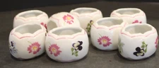 VINTAGE PIA PETITE FLEUR 8 NAPKIN RINGS