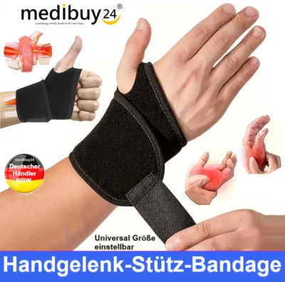 MEDIBUY24 Handgelenkstütze Bandage Klettverschluss Gelenk Stütze Sport Handbandage Bandage