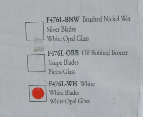 Minka  F476L-WH Concept I Wet White 52" Outdoor Ceiling Fan Wall Control NEW - Picture 7 of 12