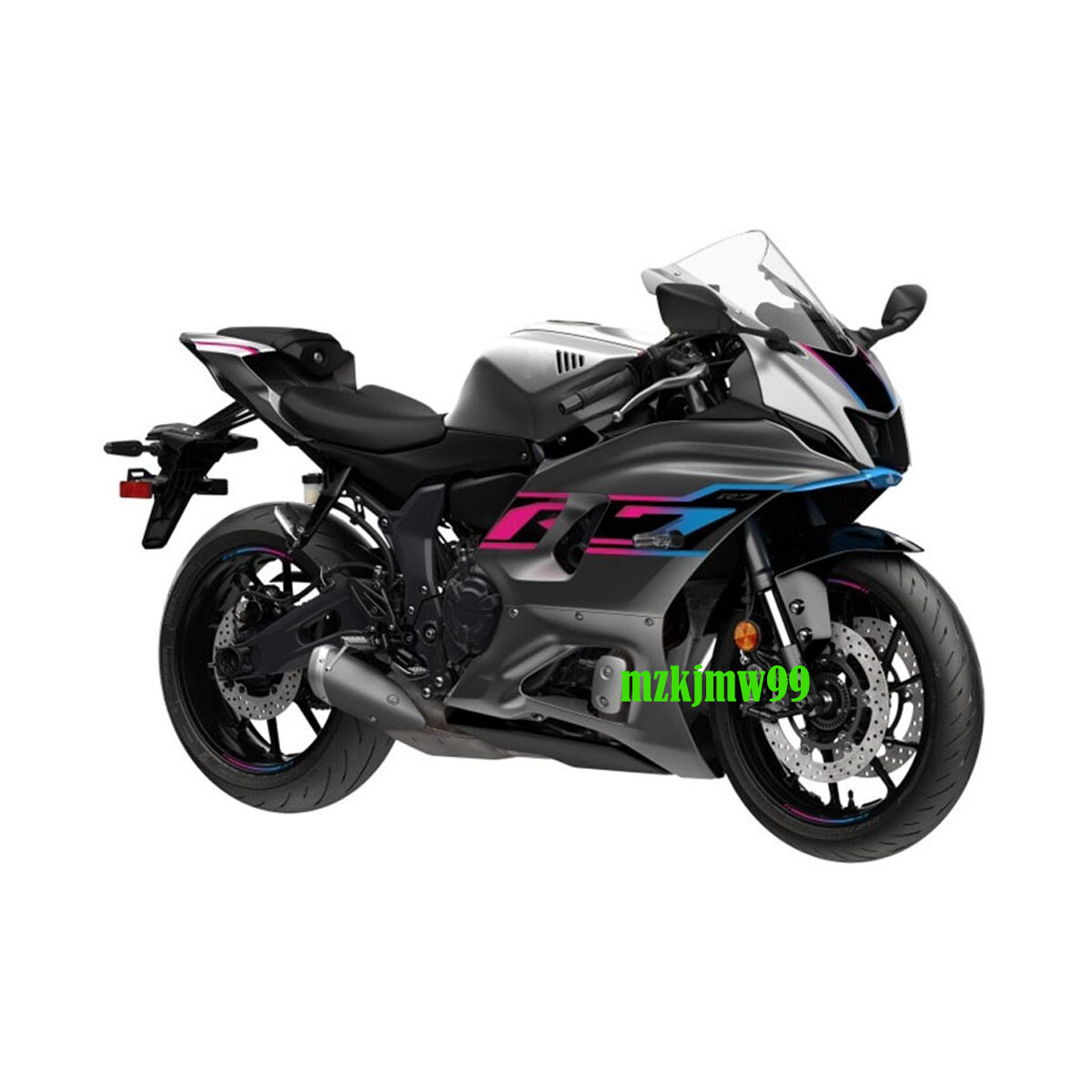 Gray Pink Blue Fairing Kit ABS Injection Molded For Yamaha