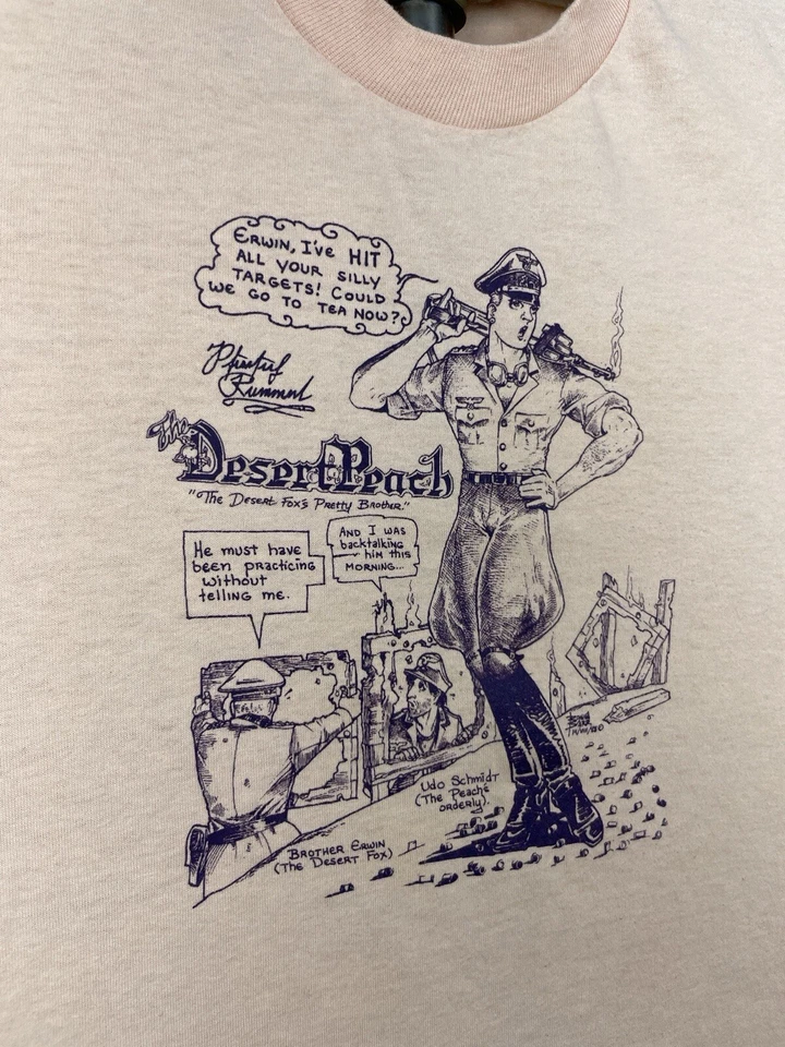 Vintage T shirt 80s Large Comic Book Rare Desert Peach Donna Barr Ww2 Aeon Fox - Image 2 of 4