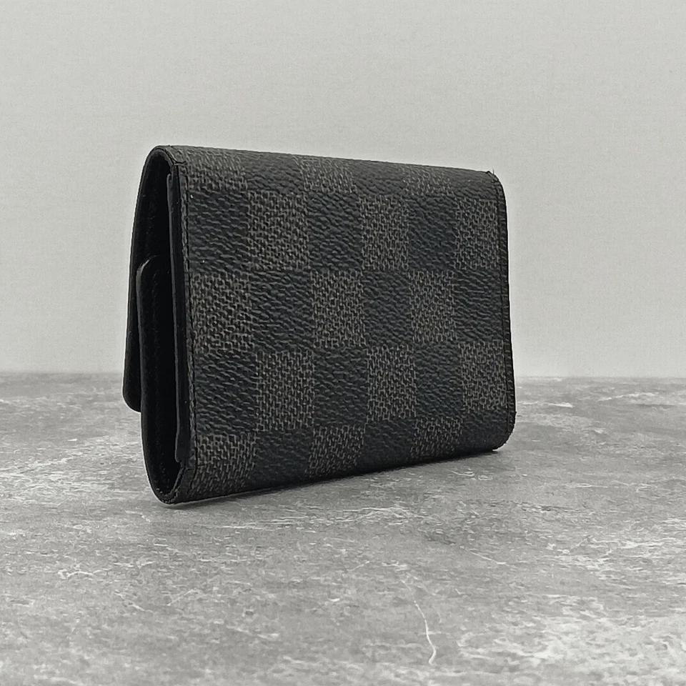 Louis Vuitton Black Damier Graphite Canvas Leather 6 Key Silver Holder Case Men' - Image 3 of 4