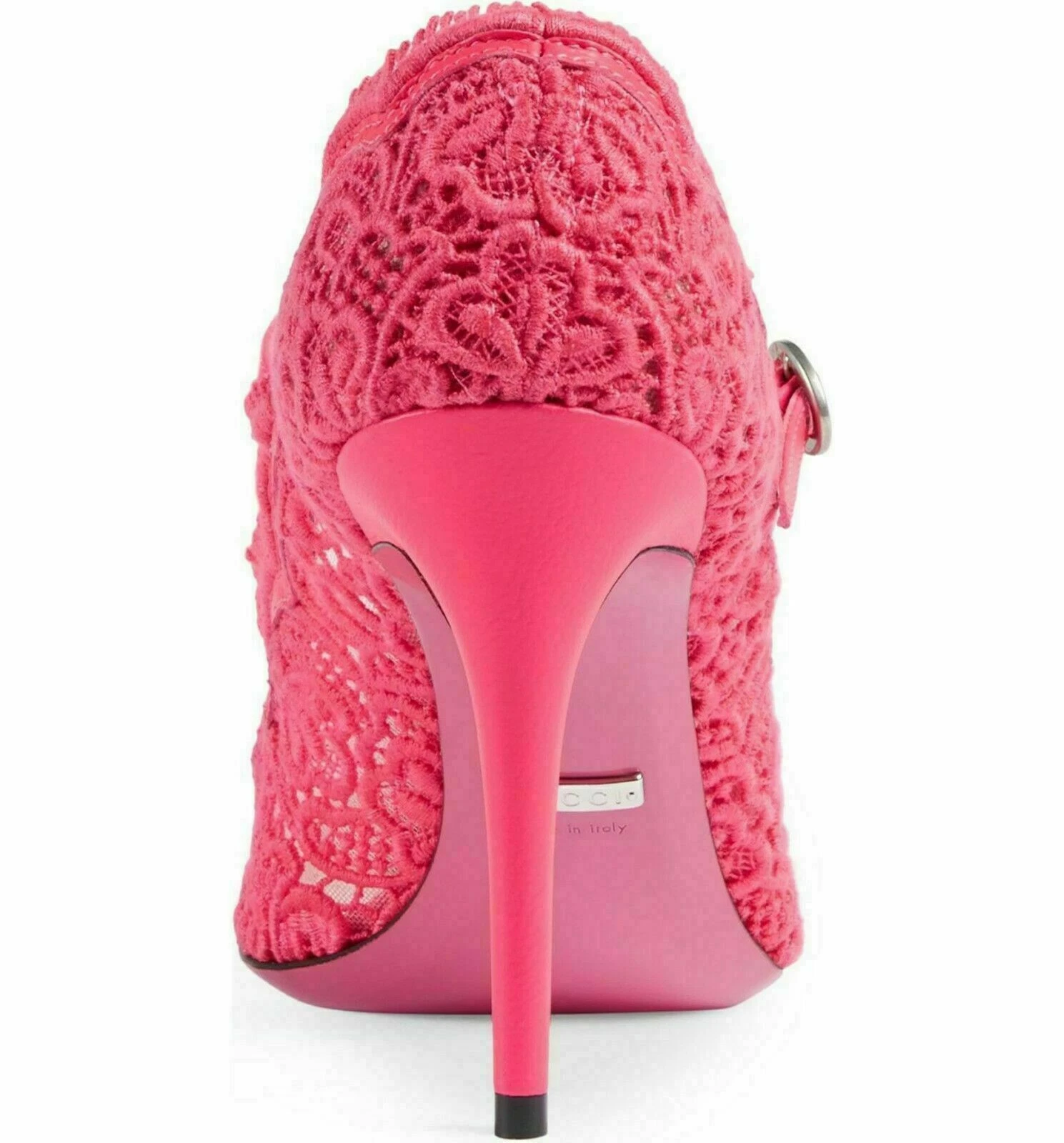 Gucci VIRGINA BOUT POINTU MARY JANE ESCARPINS CHAUSSURES 95 DENTELLE chaussures talons hauts neuf 36