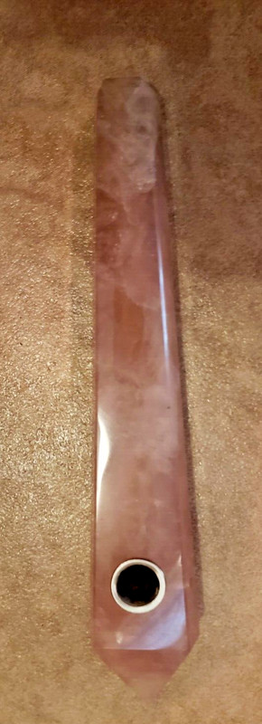 1pc Natural Rose quartz pipes quartz crystals obelisk point wand reiki Healing