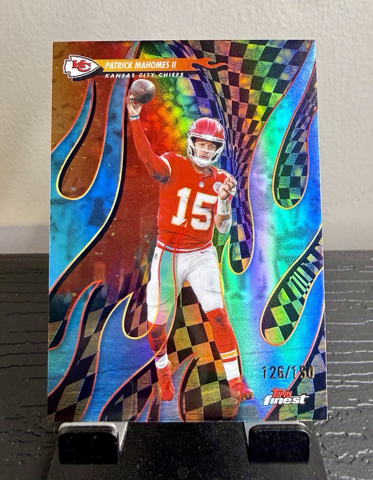 2025 Topps Finest Patrick Mahomes II Torchers Sky Blue Refractor /150 #T-20