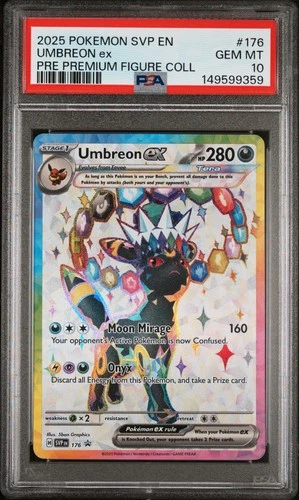 2025 Pokemon Premium Figure Collection Black Star Promo Umbreon Ex 176 PSA 10