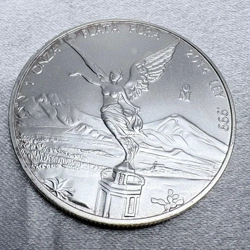 2014 1 Onza Mexico Libertad Plata Pura 1 Troy Oz .999 Fine Silver Coin [D7]
