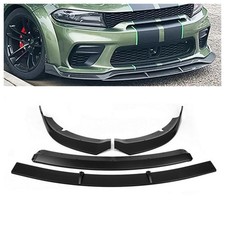 Front Bumper Lower Lip Splitter Kit Compatible with Dodge Charger Gloss Black