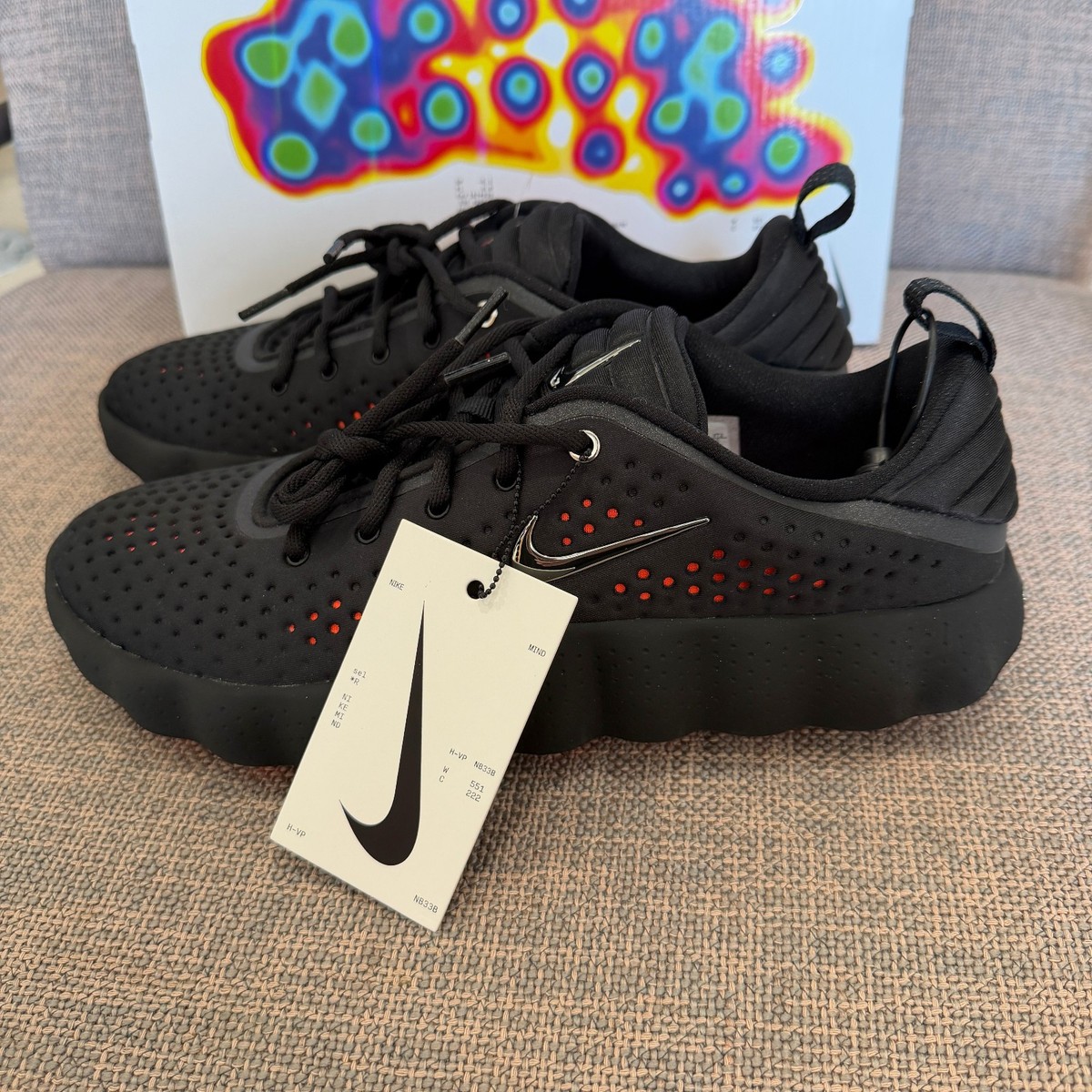 Nike Mind 002 Men Sneakers Black Hyper Crimson HQ4308 001 # | eBay