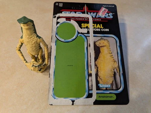 Vintage Kenner Star Wars Last 17 Amanaman with card back