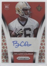 2014 Panini Prizm Rookie NFL Logo 6/25 Brandon Coleman #AR-CO Auto Shield d4k