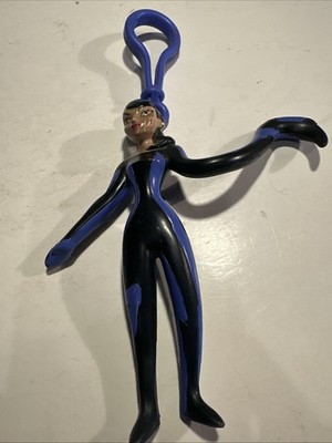 2000 Inque Indelible 5.25'' Burger King Clip-On Bendy Action Figure Batman Beyond