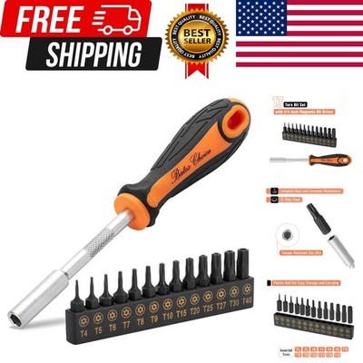 14pc Torx Bit Set Tamper Proof Security Torq T4/T5/T6/T7/T8/T9- T40 Screwdriver