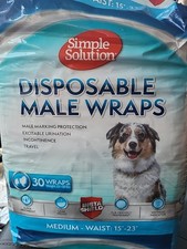 Simple Solution Dog Diapers for Male Dogs Wra...