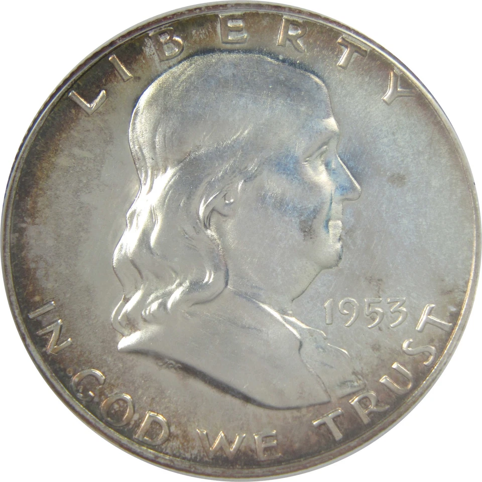 Medio dólar Franklin 1953 PF 65 cámara Anacs plata 50c prueba SKU: I16358 Foto 3 de 4