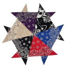Bandanas 612 Pack Cotton 22inch Unisex Cowboy KerchiefsAssorted 4-6 pack