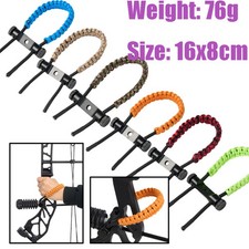 Fiocco composto imbracatura da polso cinghia regolabile corda intrecciata tiro con l'arco caccia tiro