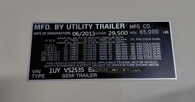 Aluminum Data Plate Replacement Fit For Utility Trailer Data Plate Engraved 