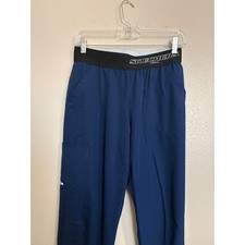 Women's Skechers Barco Navy Blue Cargo Scrub Pants Small Elastic Waistband