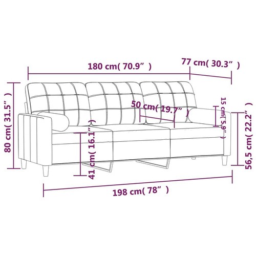 3-seater Sofa Dark gray - Picture 8 of 8