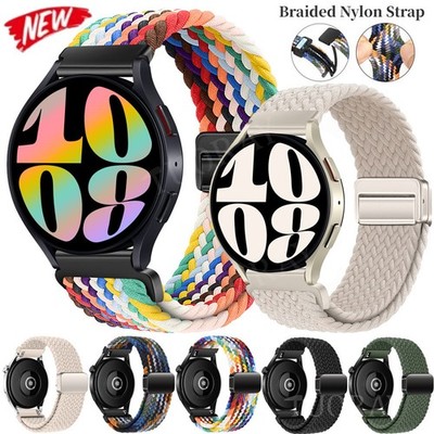 Magnet Nylon Armband Für Samsung Galaxy Watch 7 FE 6 5 Pro 4 3 Classic 20mm 22mm