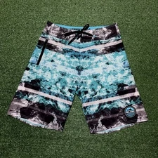 Pelagic Argonaut Camo Boardshorts Fishing Boys Youth 16/18 Waist 26/27
