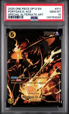 2025 ONE PIECE OP12 011 PORTGAS D. ACE SPECIAL ALT ART PSA 10 | eBay
