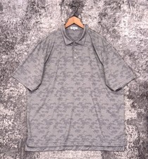 Peter Millar Summer Comfort Polo Shirt XXL Mens Gray Camo Short Sleeve