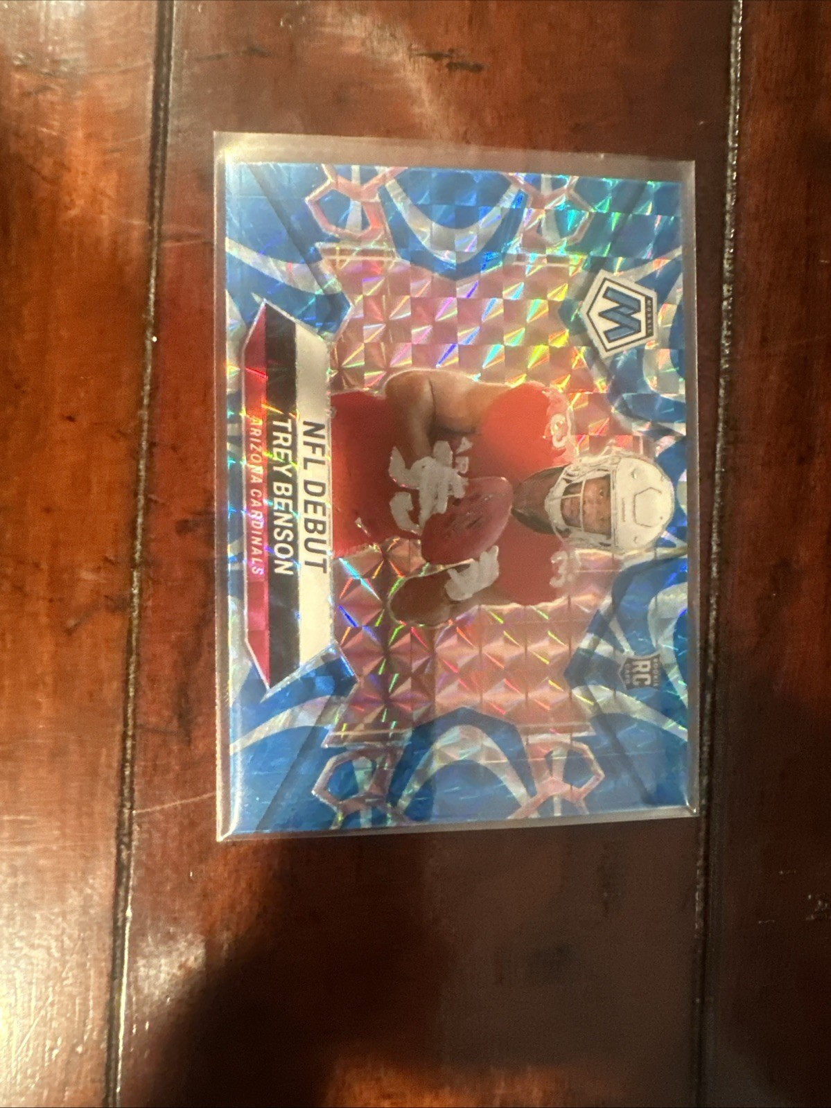 2024 Panini Mosaic - NFL Debut Trey Benson #277 Reactive Blue Mosaic Prizm (RC)