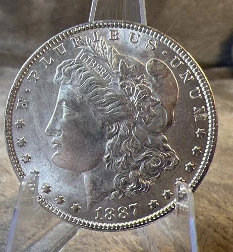 1887 MORGAN SILVER DOLLAR GEM TO SUPERB GEM BU UNC MS #2688