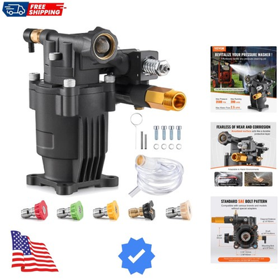 #ad #ad Pressure Washer Pump 3 4quot; Shaft Horizontal 3500 PSI 2.5GPM Replacement Po... $107.19