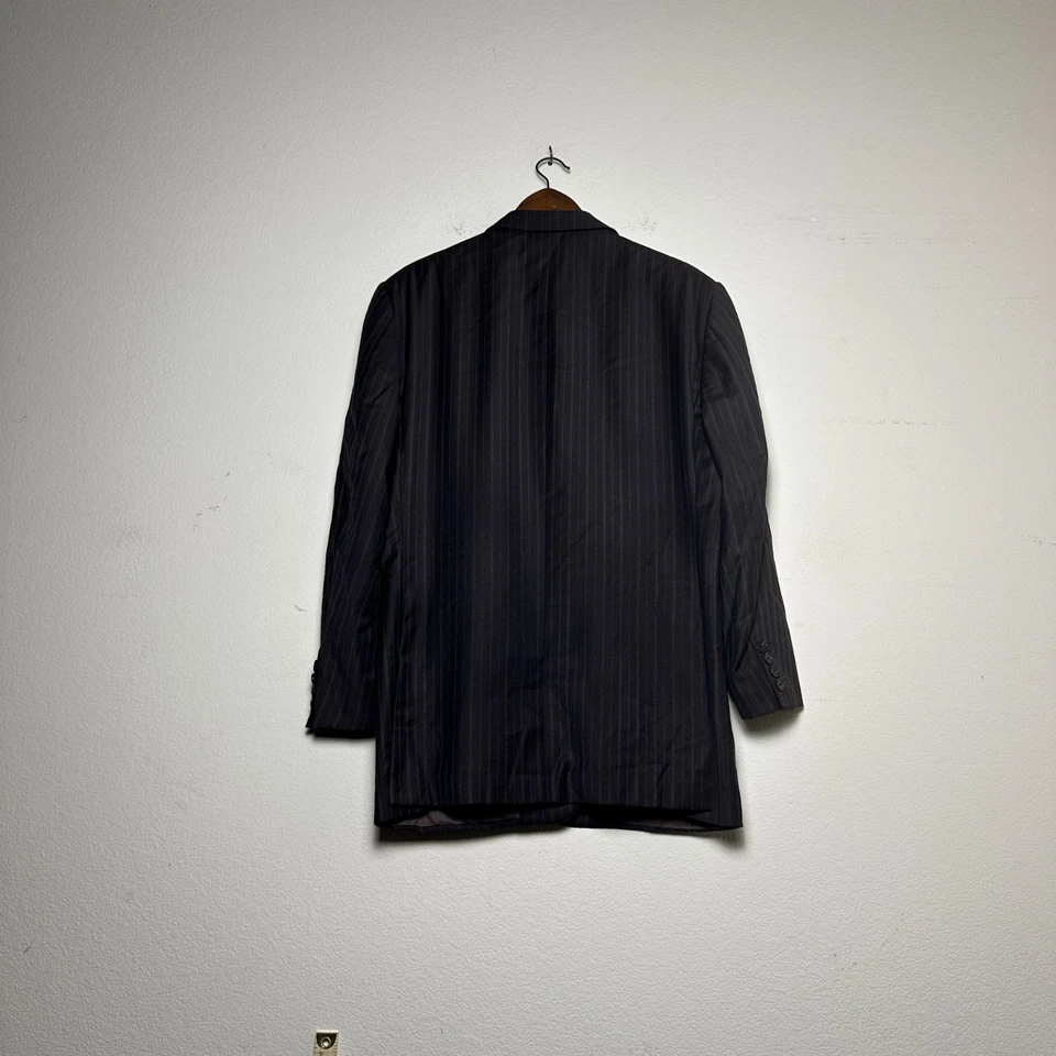 Ermenegildo Zegna Trofeo Wool Blazer Sport Coat Jacket Men 52R Brown Pinstripe - Image 2 of 4