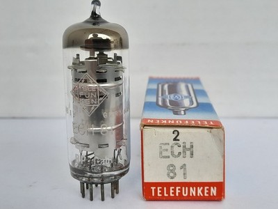 ECH81 / 6AJ8  Röhre  TELEFUNKEN -  NEU /  NOS -  ECH 81