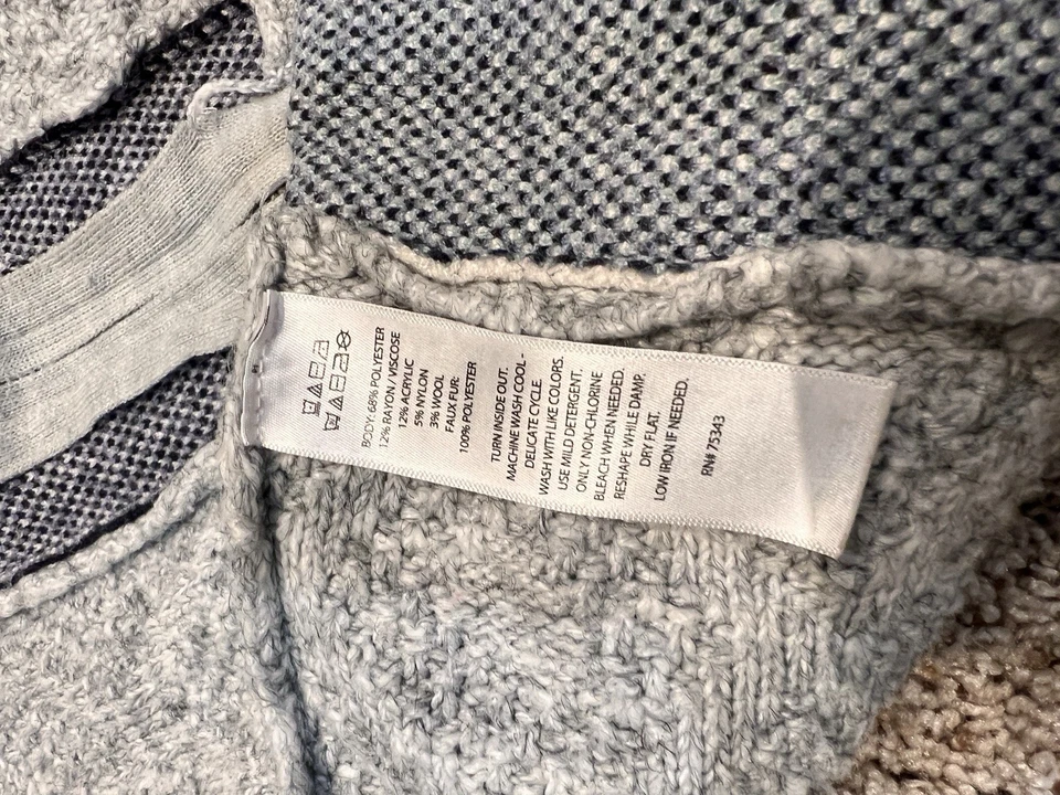 Cárdigan suéter gris Apres SKYR para mujer mezcla de lana Nordic Fair Isle cremallera completa Foto 2 de 4