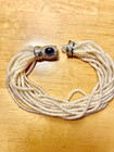 NATURAL DIAMONDS, SAPPHIRE, 14 STRAND FRESH WATER PEARL BRACELET — photo 6