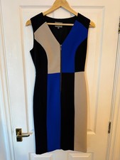 Phase Eight Colourblock Sleeveless Knee Length Dress UK 10 Bodycon