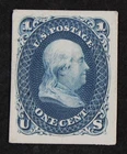 CKStamps: US Stamps Collection Scott#63P4 1c Franklin Unused NH NG