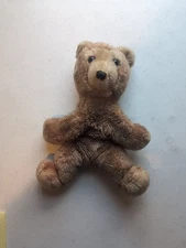 Vintage Dakin 1976 Teddy Bear Plush Stuffed Animal 10 in Made in Korea Tan Brown