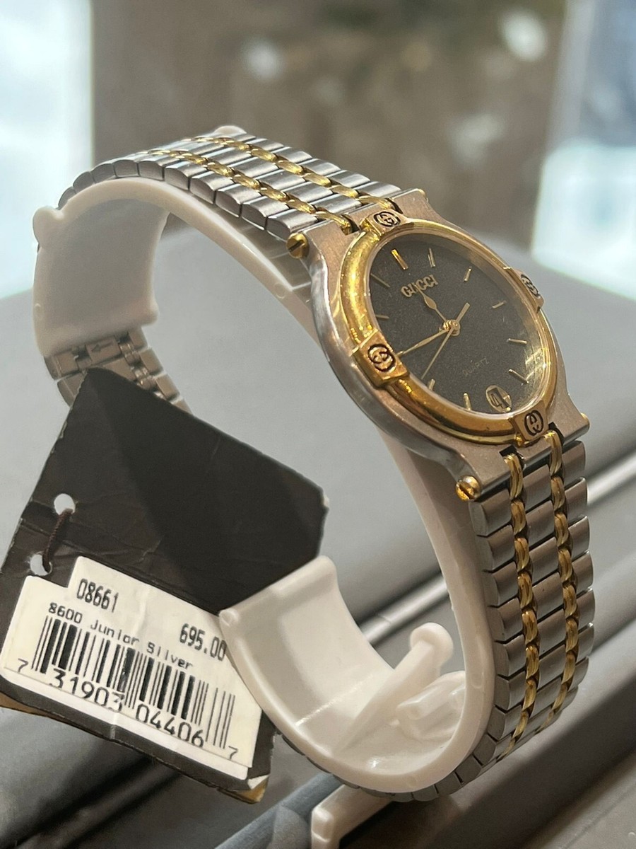 Gucci 9000m Mens Watch Gray Slate Face Vintage Rare 1980s Gucci 9000m Mens Watch Gray Slate Face Vintage Rare 1980s