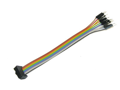 10 pol ISP auf Pinheader Breadboard Breakoutkabel 20cm Flachbandkabel