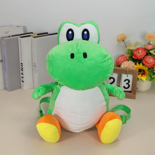 44cm Big Super Mario Bros Plush Toy Yoshi Backpack Cute Stuffed Animal Soft Doll - Picture 1 of 10