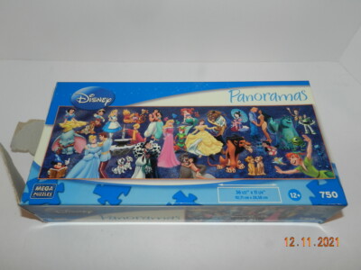 Disney Panoramas Character Mega Puzzles -  750 Pieces~Blue background 